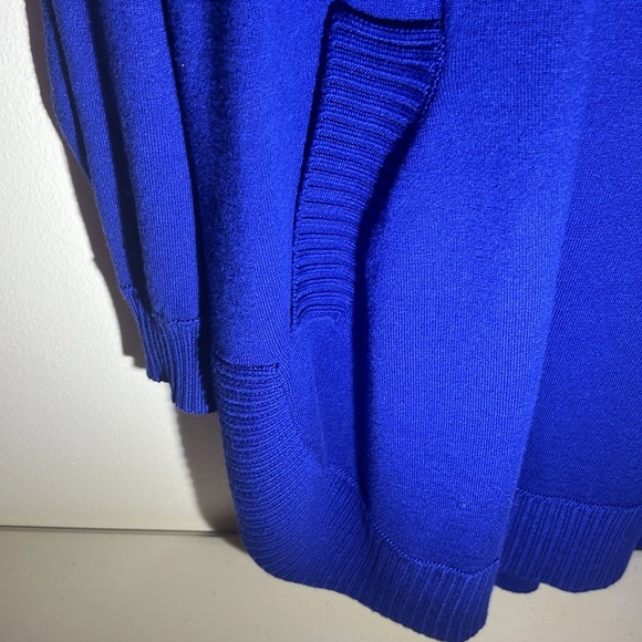 MAX STUDIO Pullover Sweater Size 2X Big Pockets, Oversized, Cobalt Blue, NWT - Picture 2 of 5